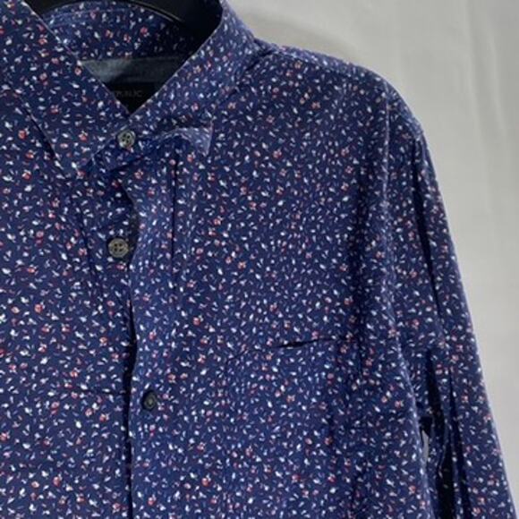 BANANA REPUBLIC Men's Blue Daisy Floral Soft Wash Slim-Fit Button-Up Shirt SZ M - Picture 5 of 13